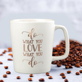 White Quoted Ceramic Coffee Mug